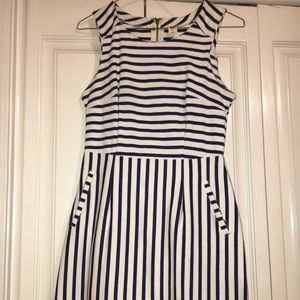 Navy & White Stripe Dress WITH POCKETS!!!
